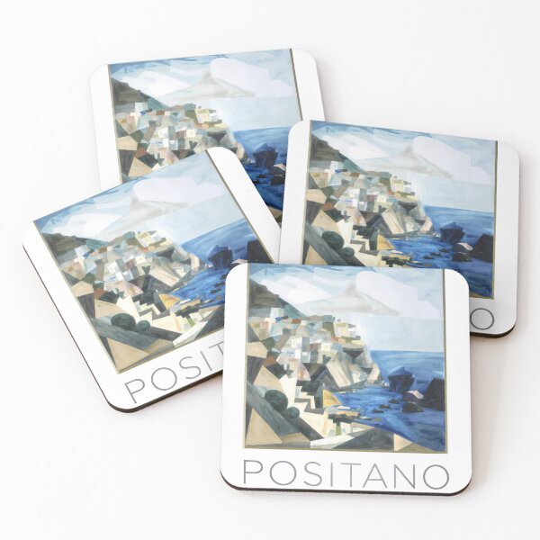 Item preview, Abstract Positano Art | Colorful Italian Coastal Village Poster designed and sold by OzzFrequency.