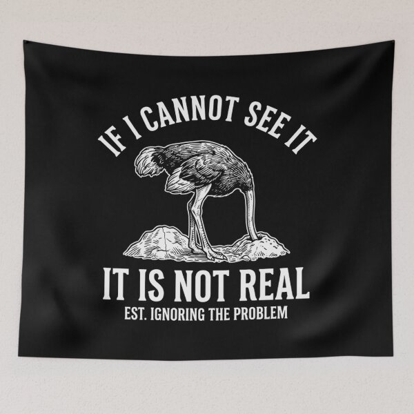 Item preview, Funny Ostrich Head In The Sand - Denial and Procrastination Humor designed and sold by Mason-Pride.