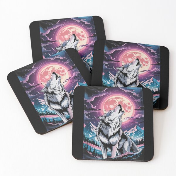 Item preview, Wolf Moon Howling Funny Wolves pack of wolves  designed and sold by RoyTill0Art.