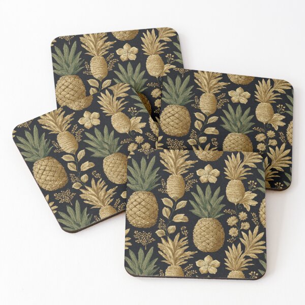 Item preview, Gilded Pineapple Pattern designed and sold by SQSHD-Pineapple.