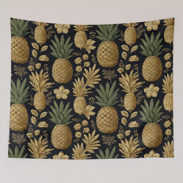 Item preview, Gilded Pineapple Pattern designed and sold by SQSHD-Pineapple.