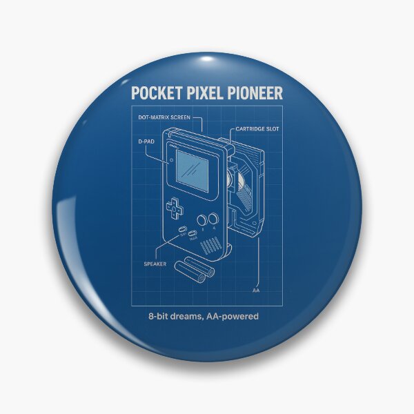 Item preview, Pocket Pixel Pioneer – Game Boy Blueprint Poster designed and sold by Grand Illusions.