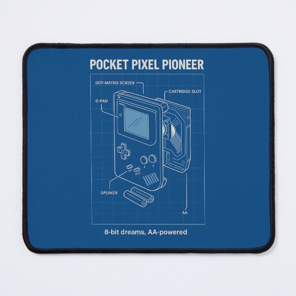 Item preview, Pocket Pixel Pioneer – Game Boy Blueprint Poster designed and sold by Grand Illusions.