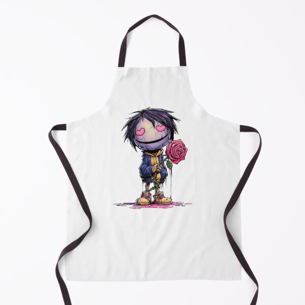 Item preview, Cute chibi robot character holding red rose futuristic street cartoon style designed and sold by Mimoshi ⭐⭐⭐⭐⭐.
