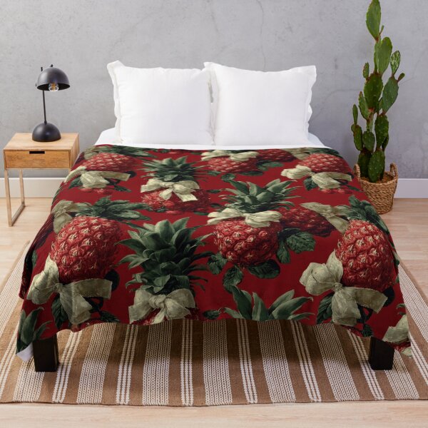 Item preview, Crimson Christmas Pineapple Pattern designed and sold by SQSHD-Pineapple.