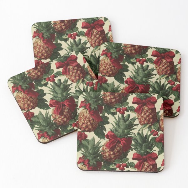 Item preview, Vintage Christmas Pineapple Pattern designed and sold by SQSHD-Pineapple.