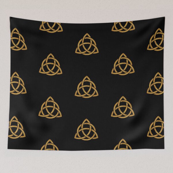 Item preview, Celtic Irish Trinity Knot Triquetra Gold Finish Symbol Art designed and sold by unrealindeed.