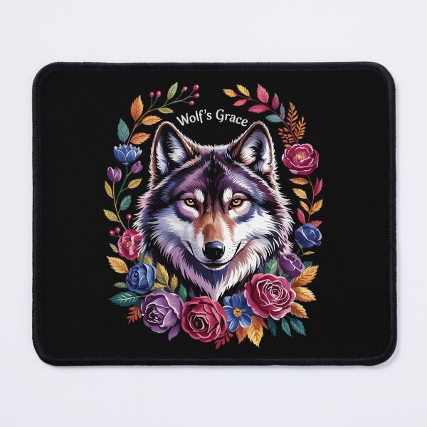 Item preview, Wolf Vintage Flowers Floral Wolf Lover  designed and sold by RoyTill0Art.