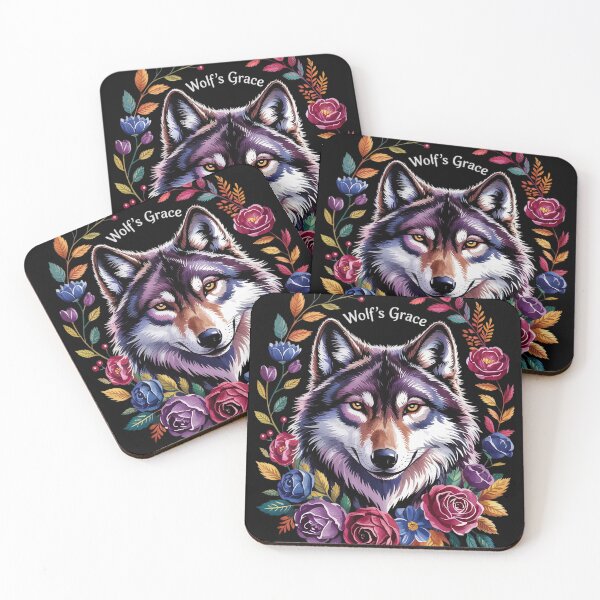 Item preview, Wolf Vintage Flowers Floral Wolf Lover  designed and sold by RoyTill0Art.