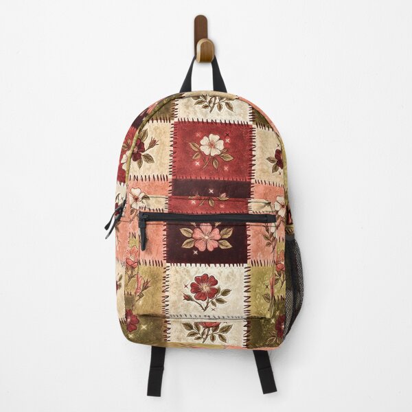 Item preview, Rustic Cottagecore Floral Patchwork Quilt Pattern designed and sold by Hen-C-Art.