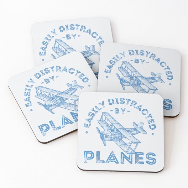 Item preview, Easily Distracted by Planes Vintage Airplane Illustration designed and sold by lagunaklein.