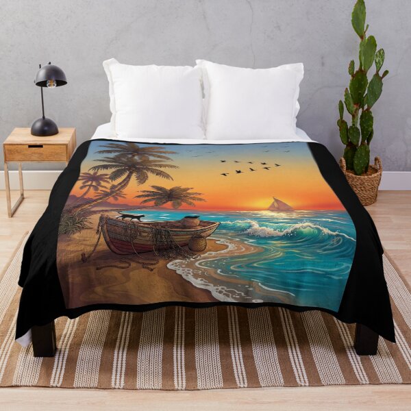 Item preview, Sunset Beach Tropical Palm Tree designed and sold by Fateh-Kro ⭐⭐⭐⭐⭐.