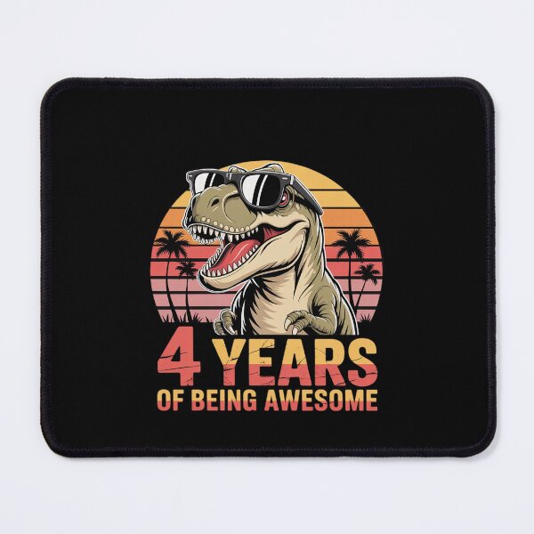 Item preview, 4 Years Awesome Dinosaur 4th Birthday Dino Boys Kids designed and sold by RsFilsingerArt.