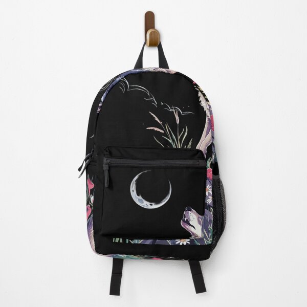 Item preview, Womens Boho Wolf Howling at the Moon Floral Mystical Women designed and sold by VerseFarm.
