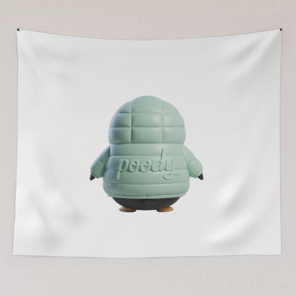 Item preview, Poody Puffer Jacket – Cute Penguin Back View (7 Color Set) designed and sold by HNstory.