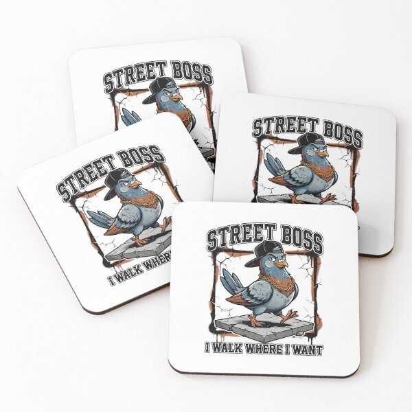 Item preview, Funny Pigeon Street Boss Urban Bird Art designed and sold by Mason-Pride.