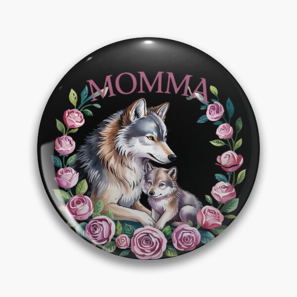Item preview, World's Best Momma Mom 2025 Pretty Floral Wolf  designed and sold by VerseFarm.