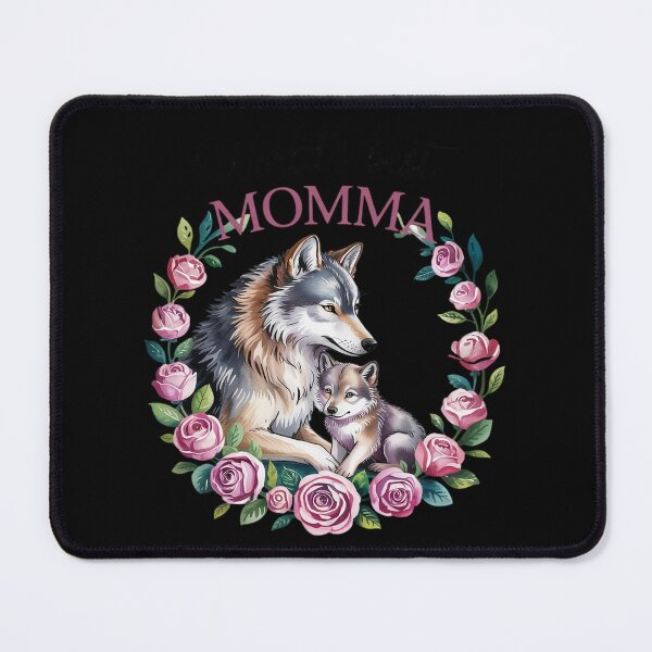 Item preview, World's Best Momma Mom 2025 Pretty Floral Wolf designed and sold by VerseFarm.