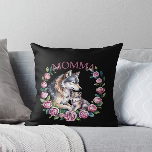 Item preview, World's Best Momma Mom 2025 Pretty Floral Wolf  designed and sold by VerseFarm.