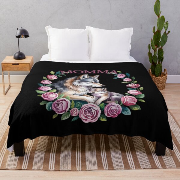 Item preview, World's Best Momma Mom 2025 Pretty Floral Wolf  designed and sold by VerseFarm.
