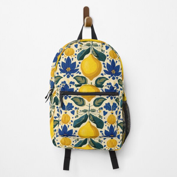 Item preview, Lemon and Blue Pattern Sicilian Mediterranean Style designed and sold by PG Illustration.