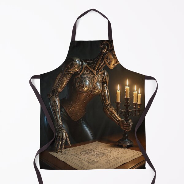 Item preview, Steampunk Robot Female Candelabra Blueprint designed and sold by CathryneDelamort.
