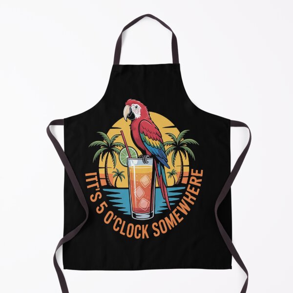 Item preview, It's 5 O'Clock Somewhere Summer Cocktail With Parrot designed and sold by LacostCarl.