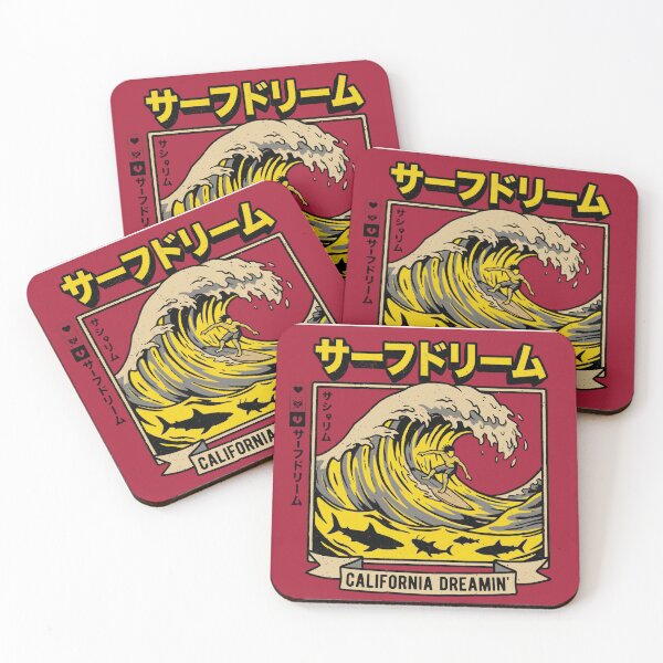 Item preview, California Dreamin' Surf - Retro Japanese  designed and sold by Teeseas Wave.