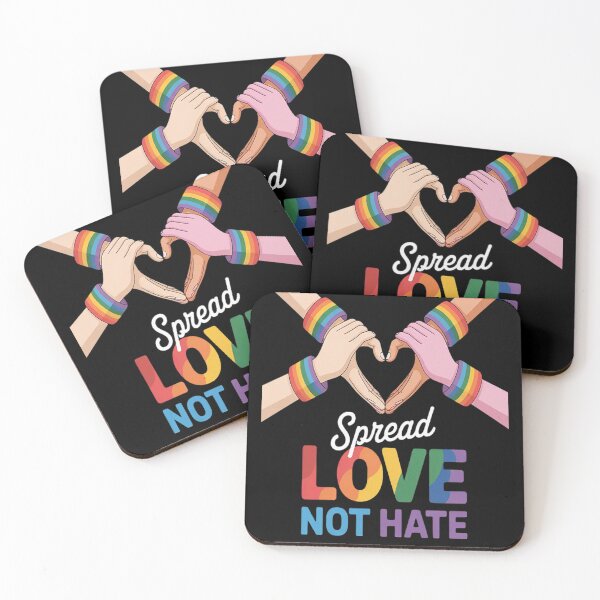 Item preview, Spread Love Not Hate Peace Sign LGBT Gay Pride Rainbow designed and sold by SignaturalGen.