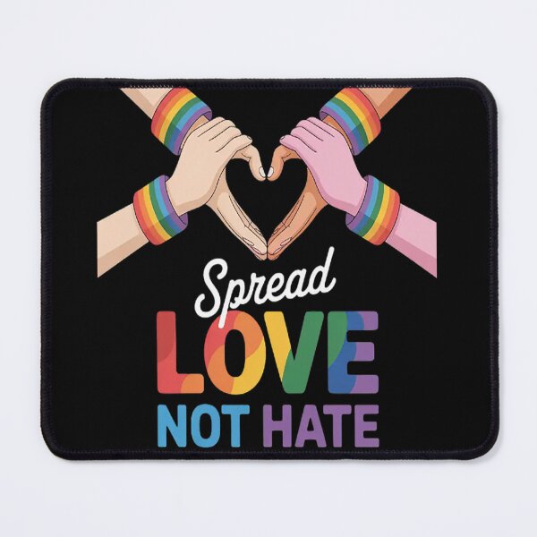 Item preview, Spread Love Not Hate Peace Sign LGBT Gay Pride Rainbow designed and sold by SignaturalGen.