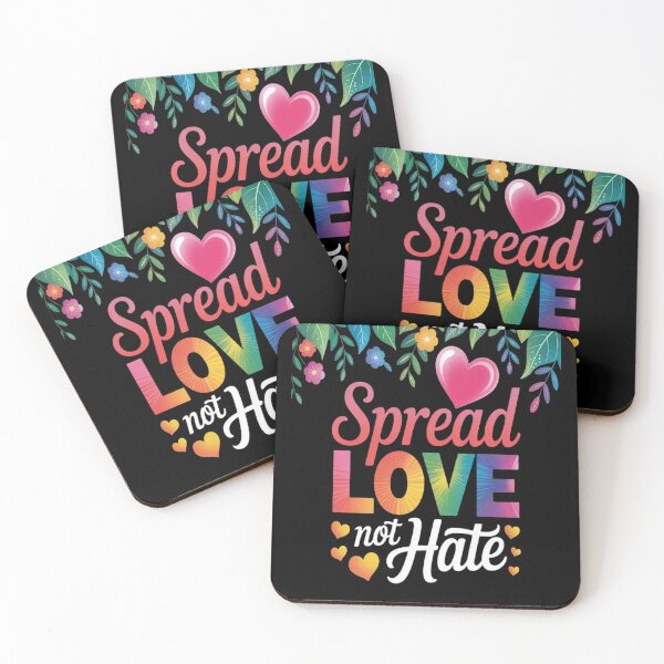 Item preview, Spread Love Not Hate Protest LGBTQ Rainbow Hearts Pride designed and sold by SignaturalGen.