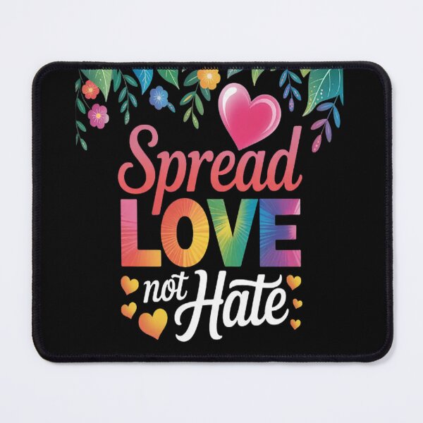 Item preview, Spread Love Not Hate Protest LGBTQ Rainbow Hearts Pride designed and sold by SignaturalGen.