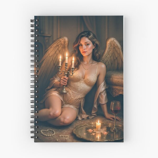 Item preview, Angel with wings holds candelabra designed and sold by CathryneDelamort.