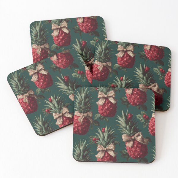 Item preview, Evergreen Christmas Pineapple Pattern designed and sold by SQSHD-Pineapple.