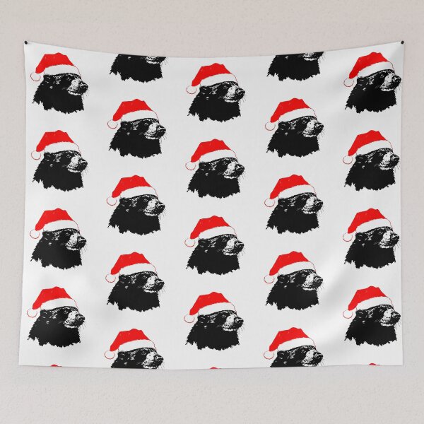 Item preview, Festive Honey Badger in Santa Hat designed and sold by JollyCritters.
