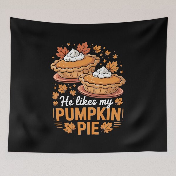 Item preview, He Likes My Pumpkin Pie Love Drum Stick Thanksgiving Couple  designed and sold by VerseFarm.