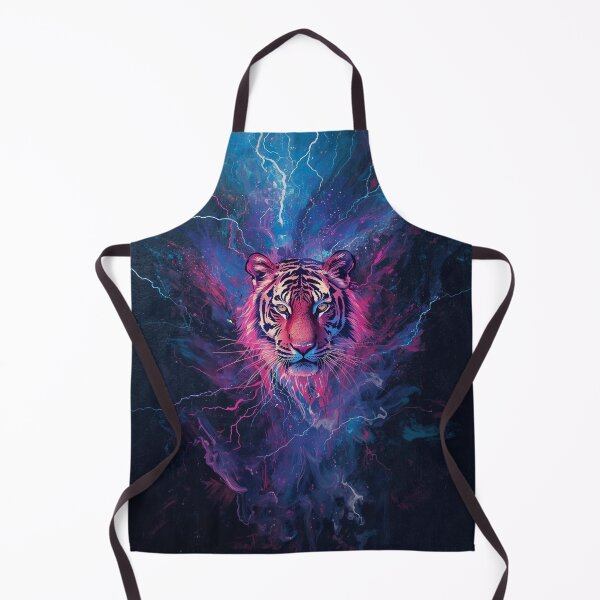 Item preview, Neon Electric Tiger with Lightning – Vibrant Glowing Wildlife Art designed and sold by TitanRN.