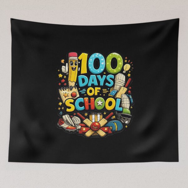 Item preview, 100 Days of School Cricket Style – Fun Sports & School Celebration Design designed and sold by sssweetness.