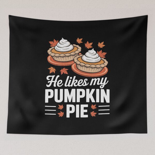 Item preview, He Likes My Pumpkin Pie Love Drum Stick Thanksgiving Couple  designed and sold by VerseFarm.