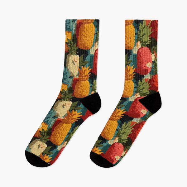 Item preview, Painted Harvest Pineapple Pattern designed and sold by SQSHD-Pineapple.