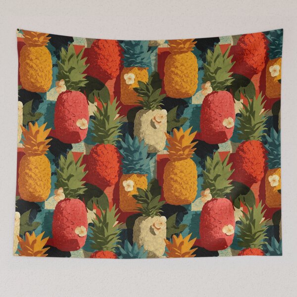 Item preview, Painted Harvest Pineapple Pattern designed and sold by SQSHD-Pineapple.