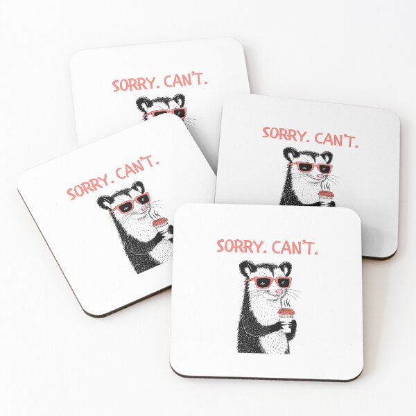 Item preview, Sorry Can't I'm Dead — Funny Opossums Playing Dead Meme designed and sold by Colorful-Garden.