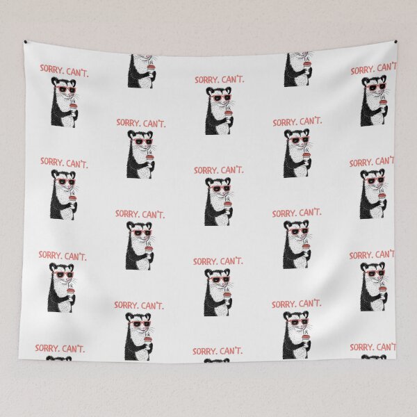 Item preview, Sorry Can't I'm Dead — Funny Opossums Playing Dead Meme designed and sold by Colorful-Garden.