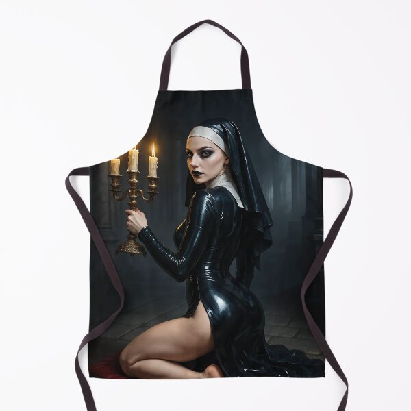 Item preview, Nun with candelabra in gothic setting designed and sold by CathryneDelamort.