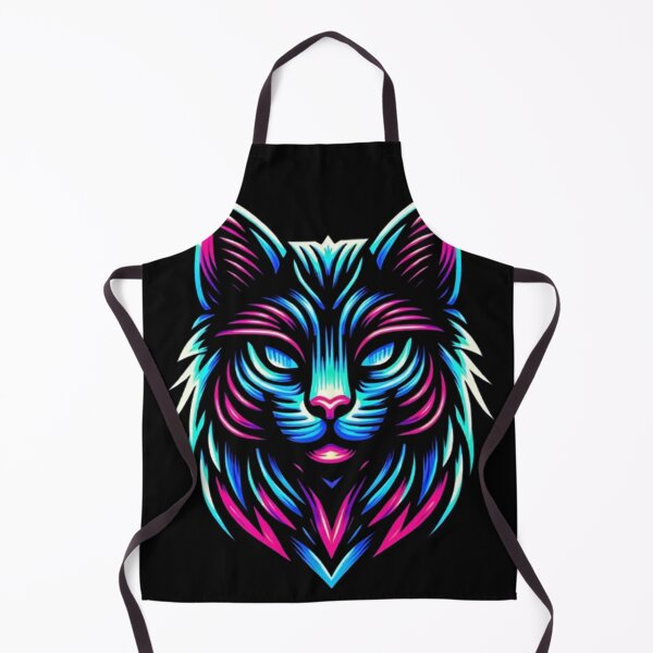 Artikelvorschau, Illustration einer Cyber-Neonkatze – Futuristische Tierkunst entworfen und verkauft von Dogandesighn.