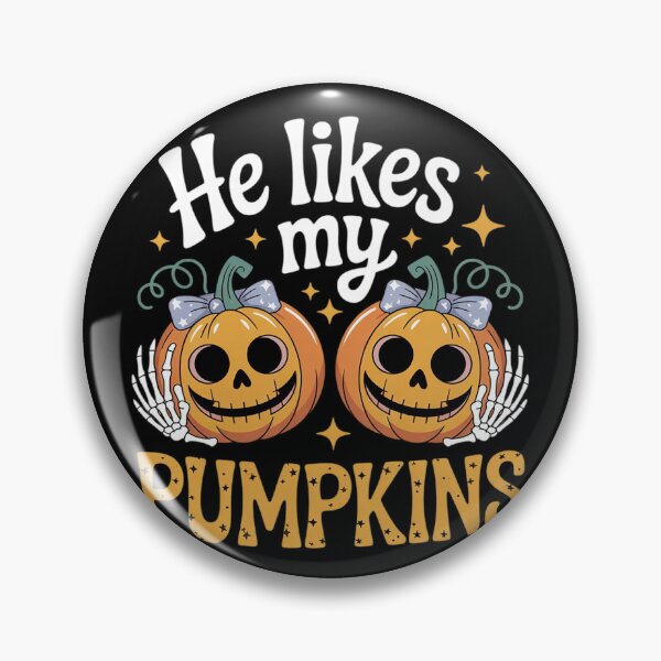 Item preview, He Likes My Pumpkins I Like Her Broomstick Couples Halloween  designed and sold by VerseFarm.
