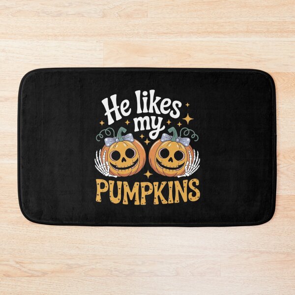 Item preview, He Likes My Pumpkins I Like Her Broomstick Couples Halloween  designed and sold by VerseFarm.