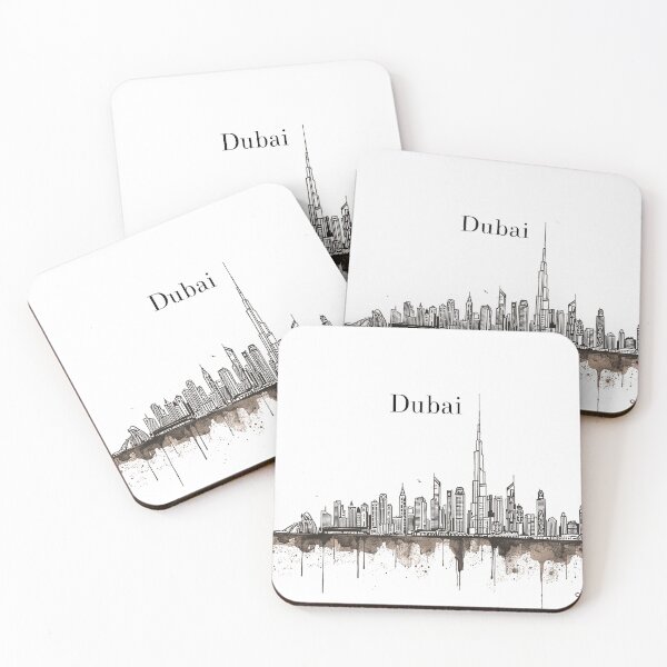 Item preview, Dubai Skyline Silhouette – Modern Cityscape Art designed and sold by Milipino.