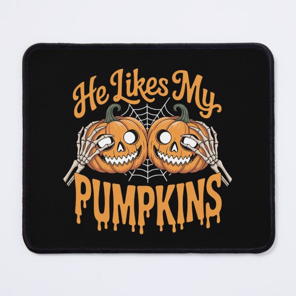 Item preview, He Likes My Pumpkins I Like His Broomstick Couple Halloween designed and sold by VerseFarm.