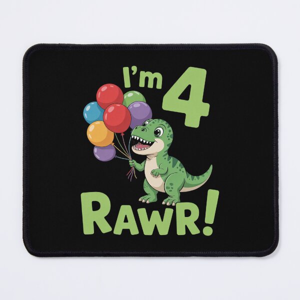 Item preview, Dinosaur 4th Birthday I'm Four Rawr Cute Party designed and sold by RsFilsingerArt.
